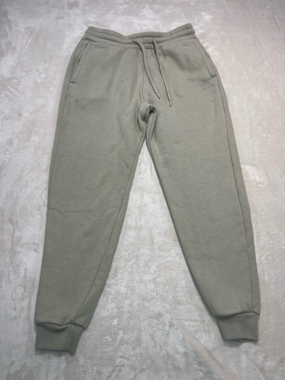 Hollister Tan Fleece Jogger Sweatpants XS Drawstring Pockets